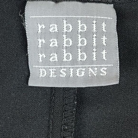 Rabbit Rabbit Designs Dress Womens Size 6 Black Long Sleeve Square Neck USA Made - Picture 3 of 8